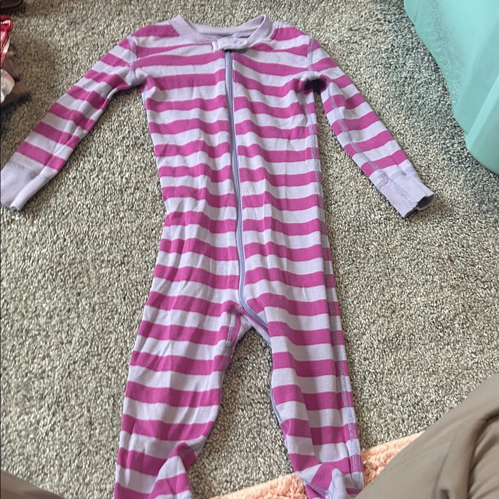 Purple Striped Baby Onesie